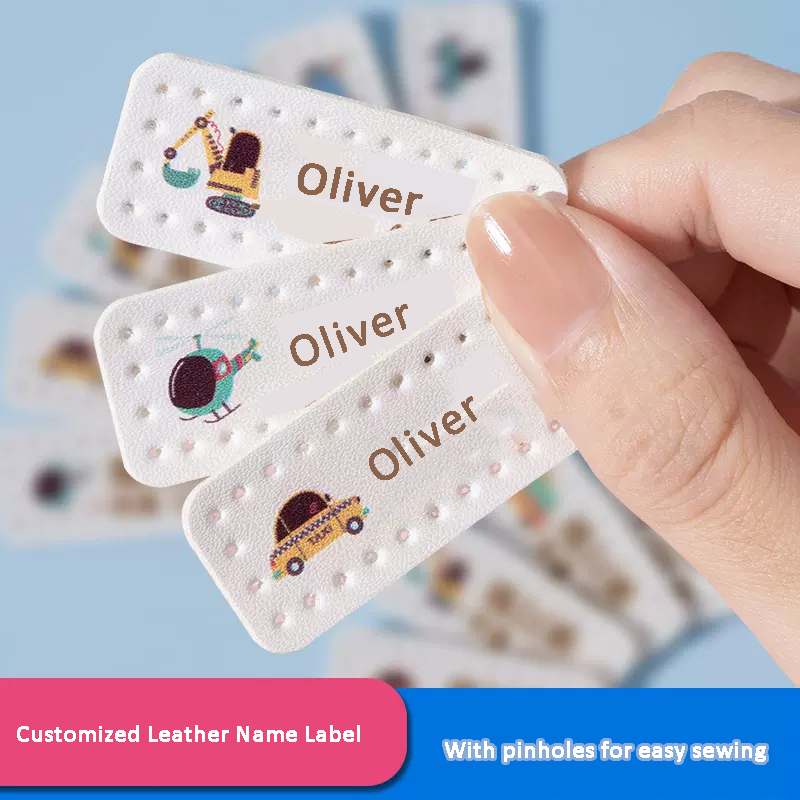 Baby Clothing Labels - Personalisierter Namens-Lederlaser-Aufkleber zum Aufnähen für Kinder,