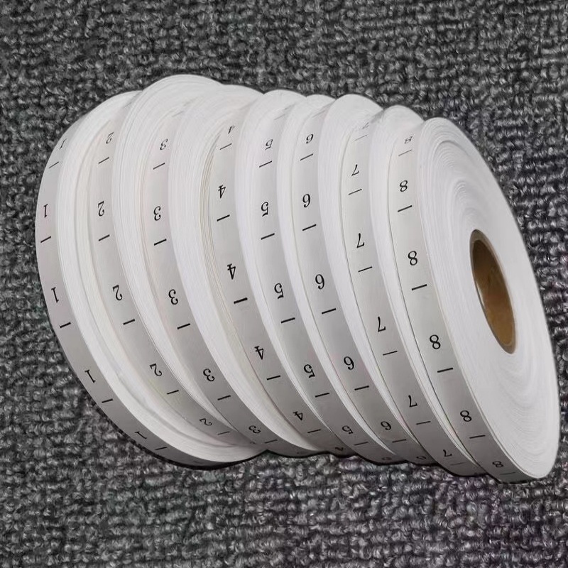 Baby Clothing Labels - 3000 Stück/Rolle 1-100 Nummern-Etiketten Synthetische Weiße