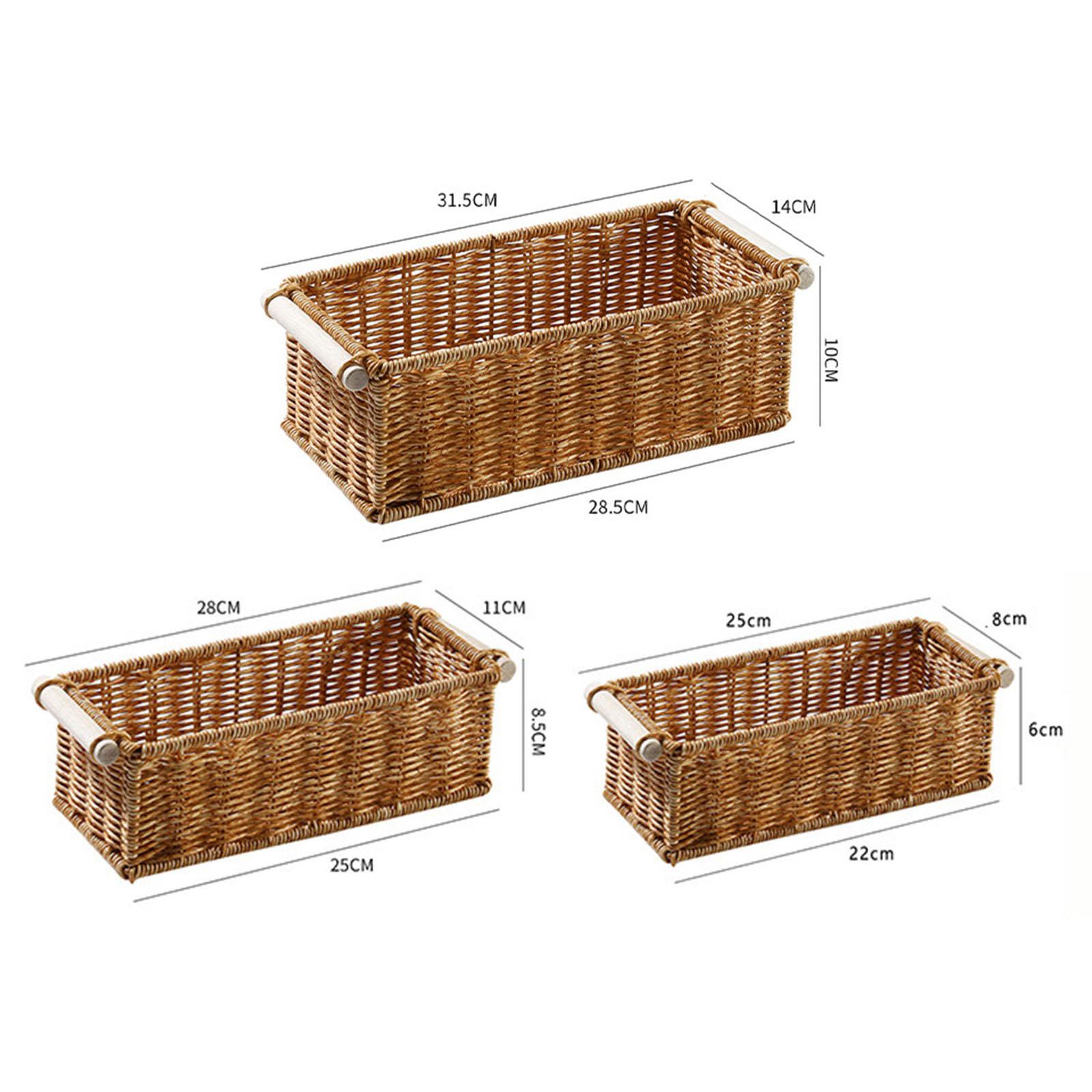 Baby Clothing Basket - Nachahmung von Rattan-Aufbewahrungskorb, Parfümtablett zum Organisieren