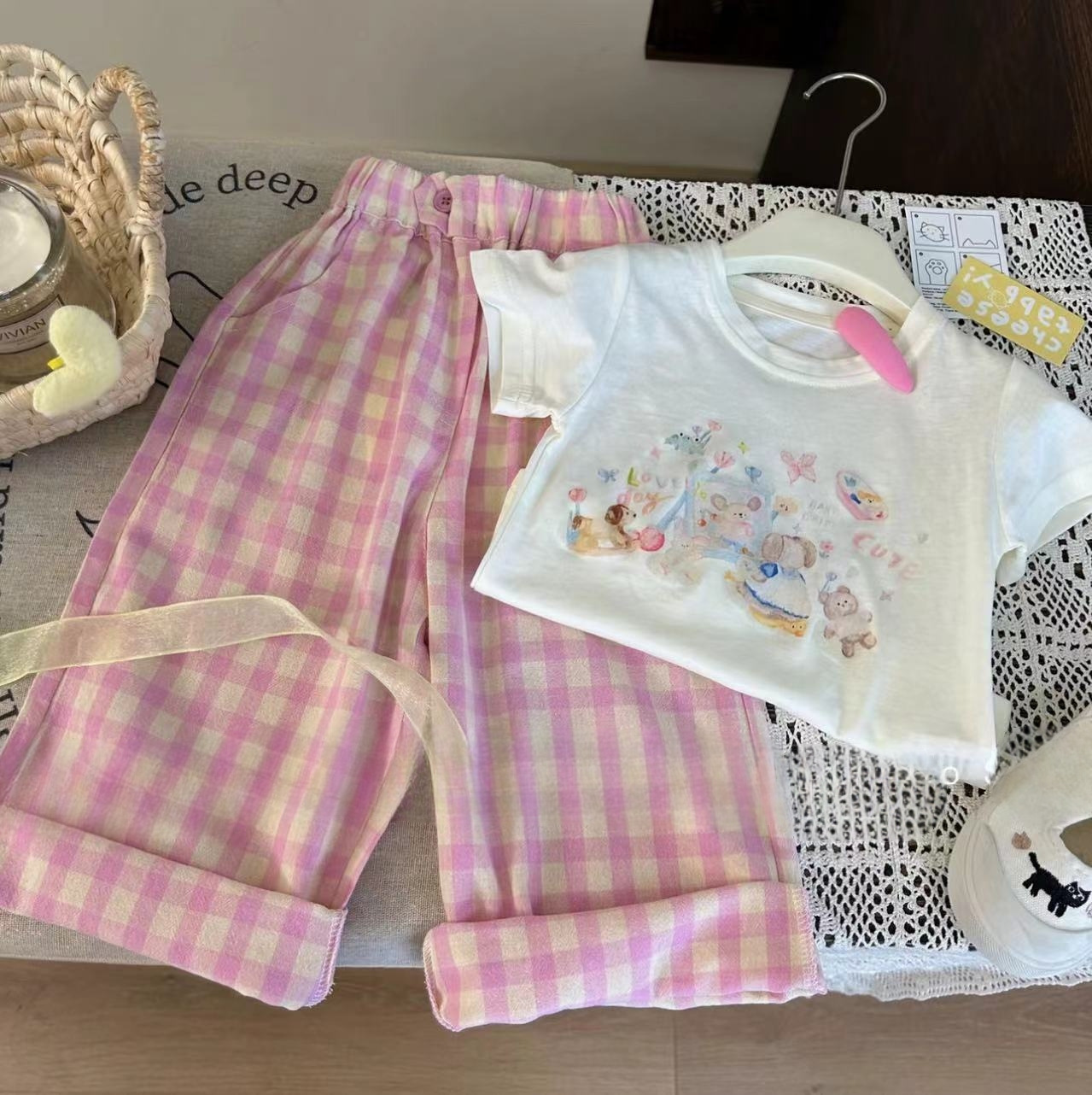 Baby Girl Clothing Zara - Kinderbekleidungssets, kurzärmeliges Oberteil mit Tiermotiv +