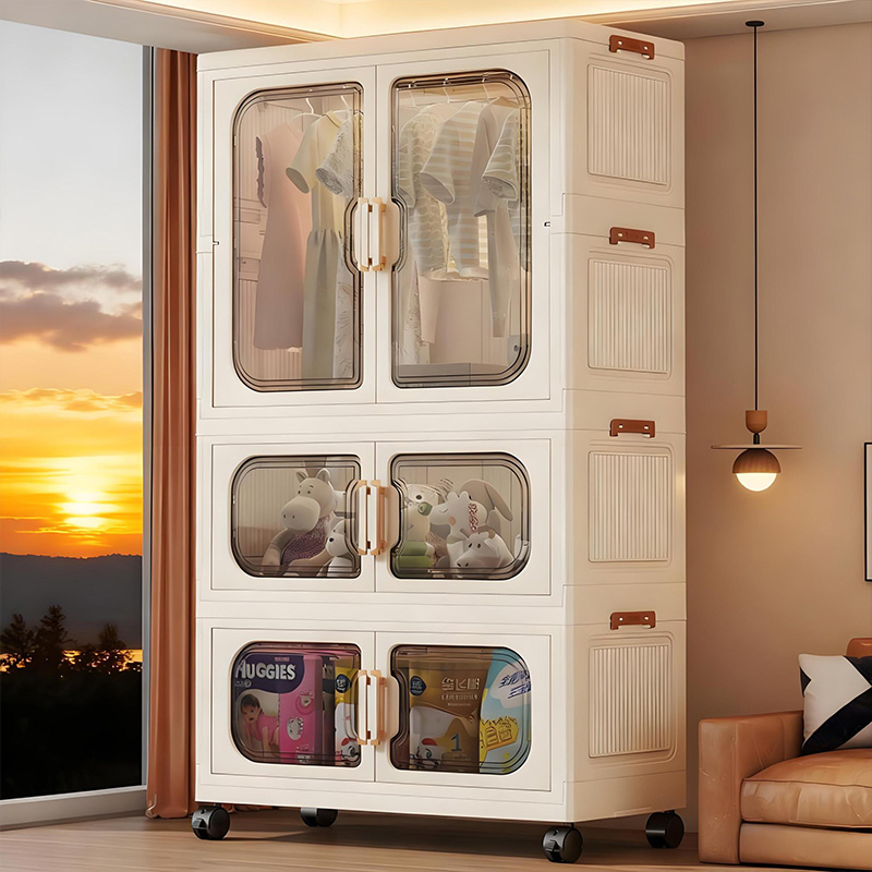 Baby Clothing Wardrobe - Installationsfreier Faltbarer Babykleiderschrank – Mehrstöckiger Spielzeugaufbewahrungsschrank