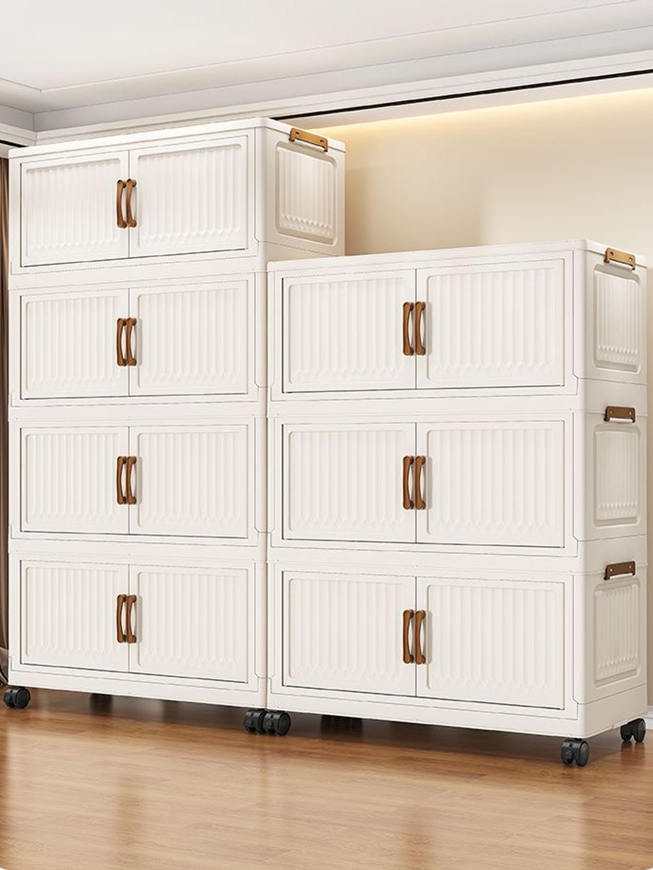 Baby Clothing Wardrobe - Faltbarer, nicht zu installierender, mehrschichtiger Kunststoff-Babygarderobe,