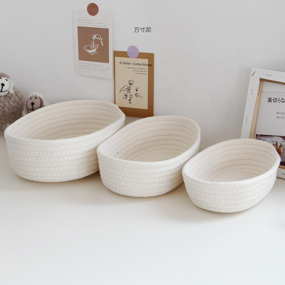 Baby Clothing Basket - Nordic Baumwolle Seil Gewebt Lagerung Körbe