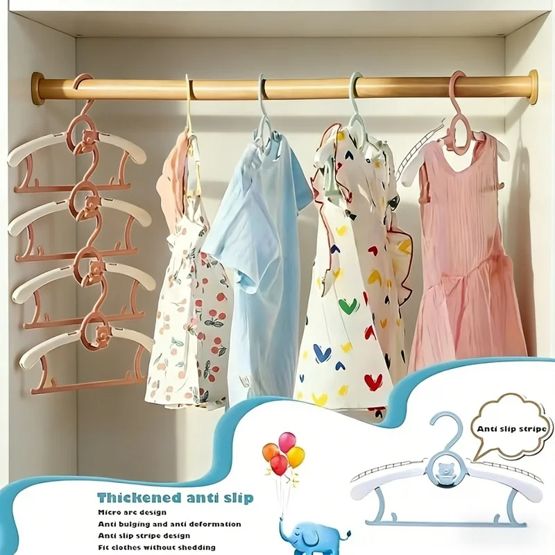 Baby Clothing Wardrobe - 30er-Pack PP-Kunststoff Babykleiderbügel, einziehbar, rutschfest, langlebig,
