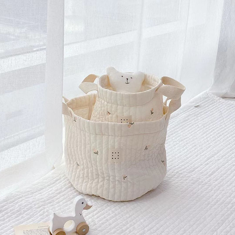Beige Baumwolle Stickerei Baby – Baby Clothing Basket Bewertung und Preis