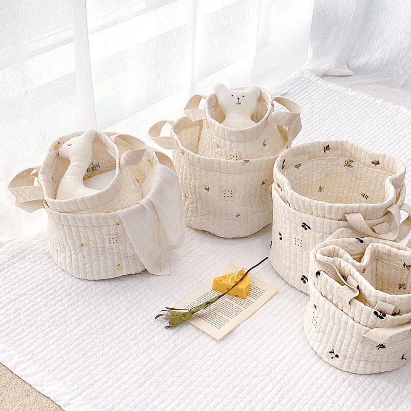 Beige Baumwolle Stickerei Baby – Baby Clothing Basket Bewertung und Preis